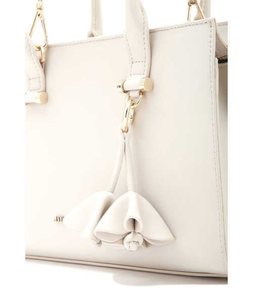 JILL STUART（ジルスチュアート）の「◆ポリーンチャームバッグ（トートバッグ・レディース・ホワイト/ブラック・ﾌﾘ-）」の12枚目の写真