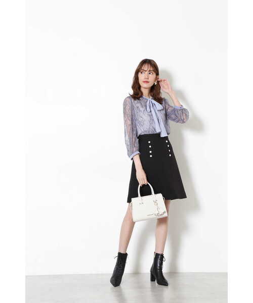 JILL STUART（ジルスチュアート）の「◆ポリーンチャームバッグ（トートバッグ・レディース・ホワイト/ブラック・ﾌﾘ-）」の16枚目の写真