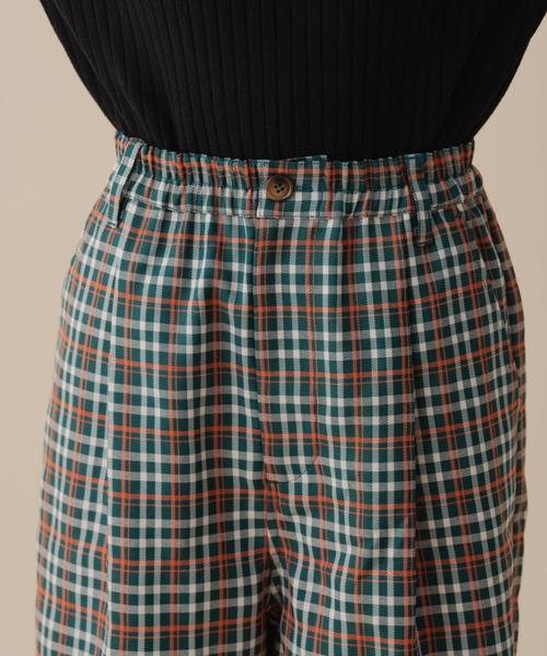 MERLOT(メルロー)の「カラーチェックハーフパンツ(その他パンツ・レディース・ネイビー/グリーン・FREE)」の7枚目の写真