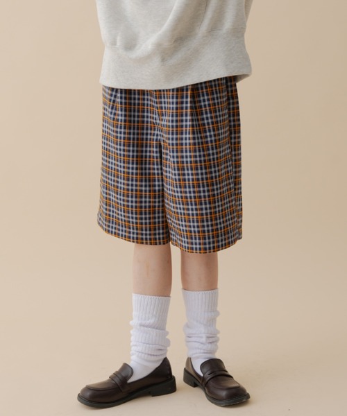 MERLOT(メルロー)の「カラーチェックハーフパンツ(その他パンツ・レディース・ネイビー/グリーン・FREE)」の15枚目の写真