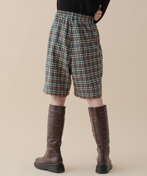 MERLOT(メルロー)の「カラーチェックハーフパンツ(その他パンツ・レディース・ネイビー/グリーン・FREE)」の6枚目の写真