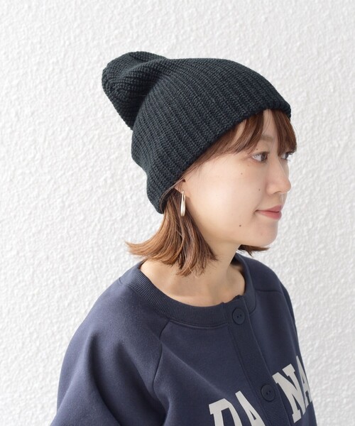 SHIPS（シップス）の「*〈手洗い可能〉ニットキャップ◇（ニットキャップ/ビーニー・レディース・オフホワイト/ブラック/ライトグレー/ライム/ライトパープル・ONE SIZE）」の15枚目の写真