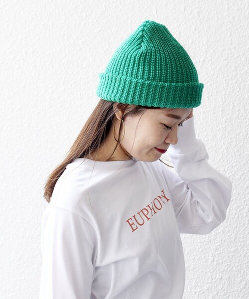 SHIPS（シップス）の「*〈手洗い可能〉ニットキャップ◇（ニットキャップ/ビーニー・レディース・オフホワイト/ブラック/ライトグレー/ライム/ライトパープル・ONE SIZE）」の16枚目の写真