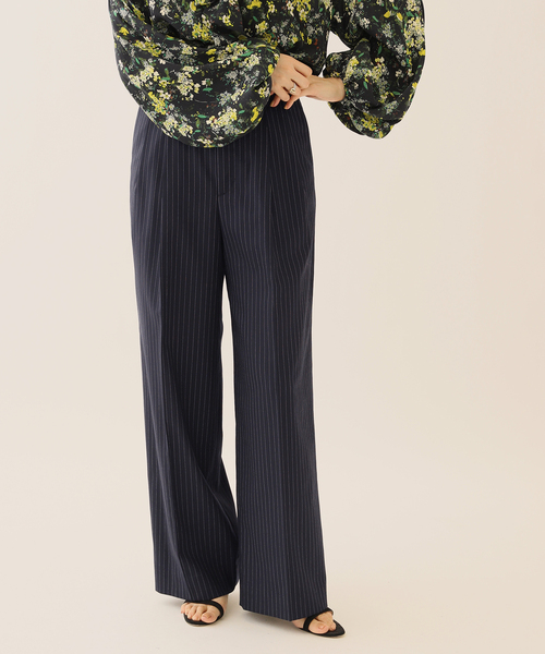 journal standard L'essage（ジャーナルスタンダードレサージュ）の「ウールトロワイドパンツ（その他パンツ・レディース・チョコ/ネイビー・36/38）」の2枚目の写真