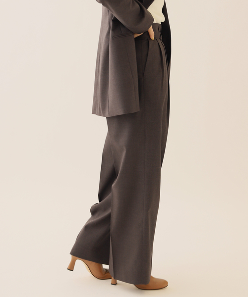 journal standard L'essage（ジャーナルスタンダードレサージュ）の「ウールトロワイドパンツ（その他パンツ・レディース・チョコ/ネイビー・36/38）」の8枚目の写真