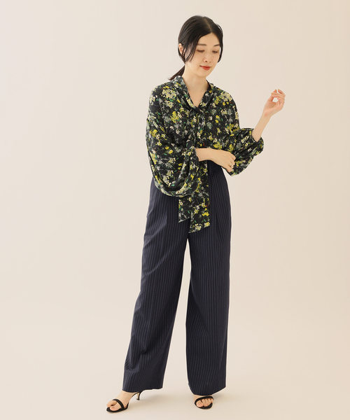 journal standard L'essage（ジャーナルスタンダードレサージュ）の「ウールトロワイドパンツ（その他パンツ・レディース・チョコ/ネイビー・36/38）」の10枚目の写真