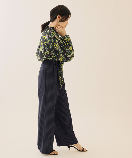 journal standard L'essage（ジャーナルスタンダードレサージュ）の「ウールトロワイドパンツ（その他パンツ・レディース・チョコ/ネイビー・36/38）」の13枚目の写真