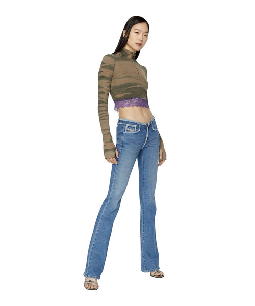 DIESEL（ディーゼル）の「レディース ジッパー 長袖ニット カモフラ（ニット/セーター・レディース・カーキ/グレー・SMALL/LARGE/MEDIUM）」の5枚目の写真