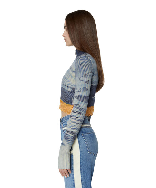 DIESEL（ディーゼル）の「レディース ジッパー 長袖ニット カモフラ（ニット/セーター・レディース・カーキ/グレー・SMALL/LARGE/MEDIUM）」の11枚目の写真