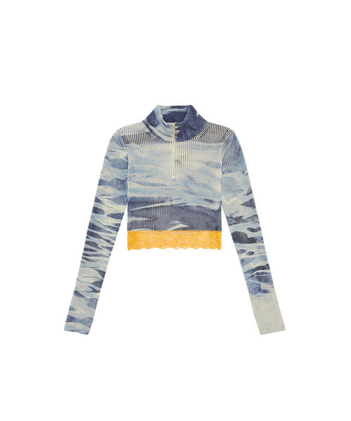 DIESEL（ディーゼル）の「レディース ジッパー 長袖ニット カモフラ（ニット/セーター・レディース・カーキ/グレー・SMALL/LARGE/MEDIUM）」の12枚目の写真