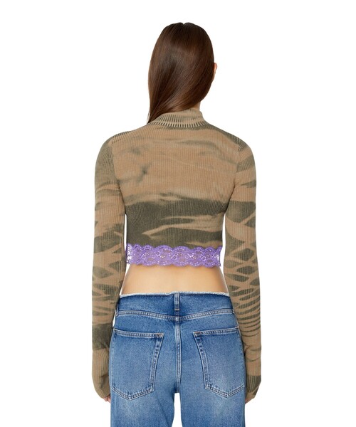 DIESEL（ディーゼル）の「レディース ジッパー 長袖ニット カモフラ（ニット/セーター・レディース・カーキ/グレー・SMALL/LARGE/MEDIUM）」の18枚目の写真