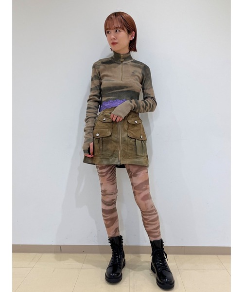 DIESEL（ディーゼル）の「レディース ジッパー 長袖ニット カモフラ（ニット/セーター・レディース・カーキ/グレー・SMALL/LARGE/MEDIUM）」の21枚目の写真