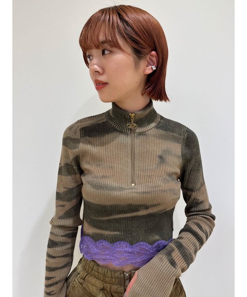 DIESEL（ディーゼル）の「レディース ジッパー 長袖ニット カモフラ（ニット/セーター・レディース・カーキ/グレー・SMALL/LARGE/MEDIUM）」の22枚目の写真