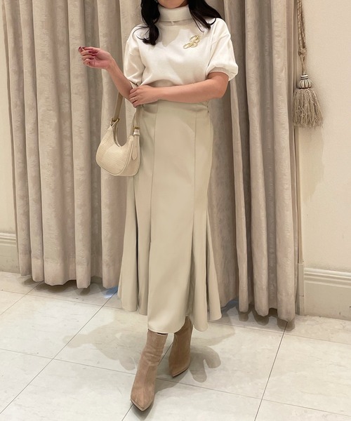 Julia Boutique(ジュリアブティック)の「フェイクレザーマーメイドスカート/22505(スカート・レディース・アイボリー/ブラウン/ブラック・ONE)」の4枚目の写真