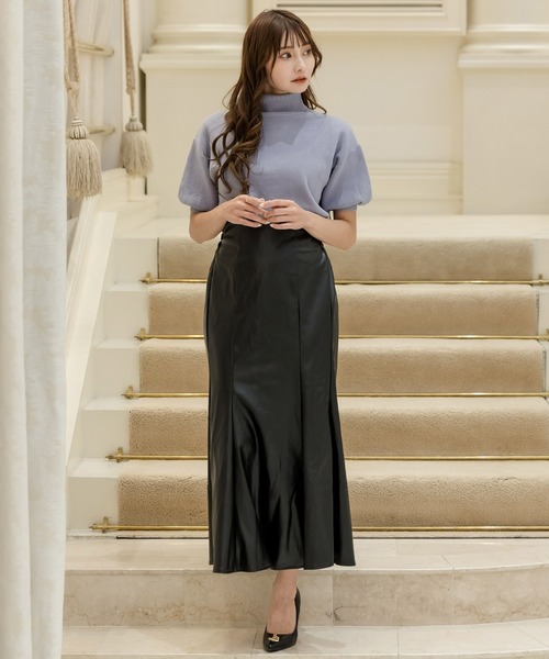 Julia Boutique(ジュリアブティック)の「フェイクレザーマーメイドスカート/22505(スカート・レディース・アイボリー/ブラウン/ブラック・ONE)」の6枚目の写真