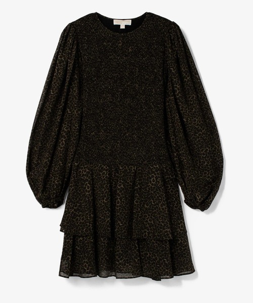 新品未使用　MICHAEL KORS チーター ミニプリント シャツドレス 新品未使用 MICHAEL KORS チーター ミニプリント シャツドレス