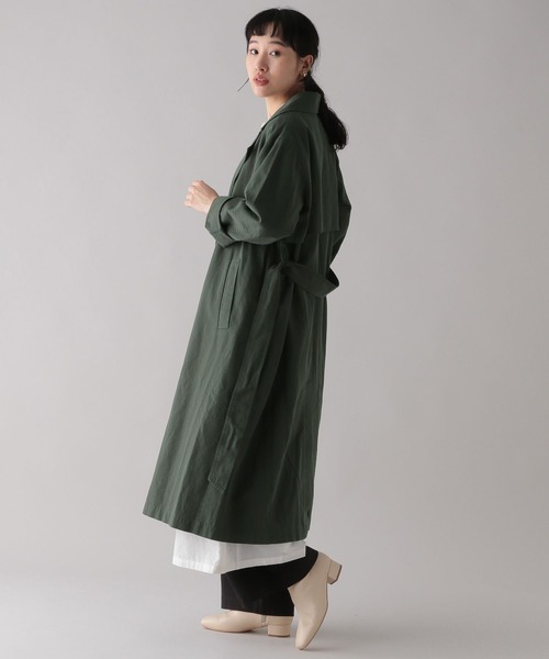 studio CLIP(スタディオクリップ)の「《Natural by studio CLIP》ヘリンボントレンチコート(トレンチコート・レディース・ブラック/カーキ・FREE)」の18枚目の写真