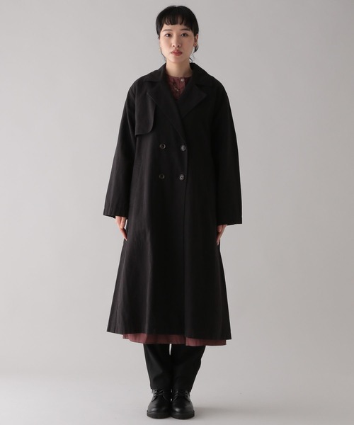 studio CLIP(スタディオクリップ)の「《Natural by studio CLIP》ヘリンボントレンチコート(トレンチコート・レディース・ブラック/カーキ・FREE)」の10枚目の写真