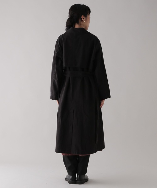 studio CLIP(スタディオクリップ)の「《Natural by studio CLIP》ヘリンボントレンチコート(トレンチコート・レディース・ブラック/カーキ・FREE)」の8枚目の写真