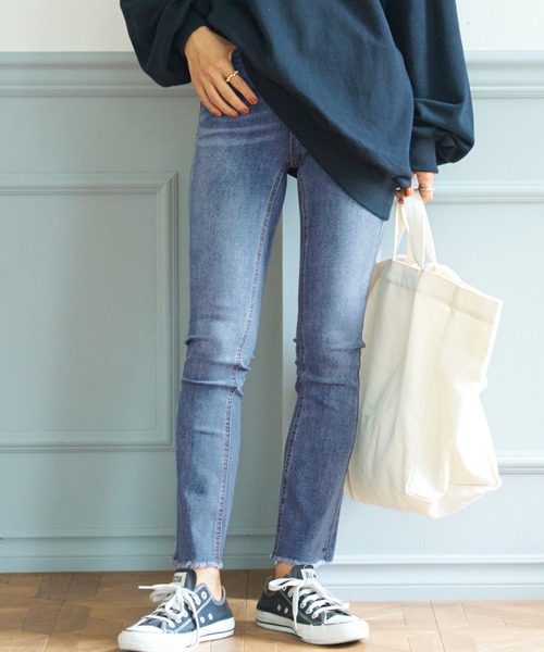 coca（coca）（コカ）の「＼新色登場／グッド デニムパンツ（デニムパンツ・レディース・ブルー/ブラック/ダークブルー/ライトブルー・S/M/L）」の3枚目の写真