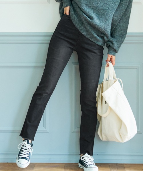 coca（coca）（コカ）の「＼新色登場／グッド デニムパンツ（デニムパンツ・レディース・ブルー/ブラック/ダークブルー/ライトブルー・S/M/L）」の2枚目の写真