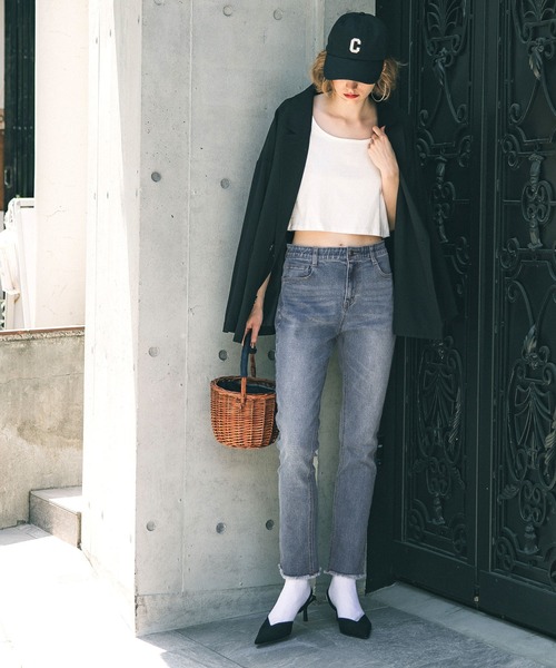 coca（coca）（コカ）の「＼新色登場／グッド デニムパンツ（デニムパンツ・レディース・ブルー/ブラック/ダークブルー/ライトブルー・S/M/L）」の5枚目の写真