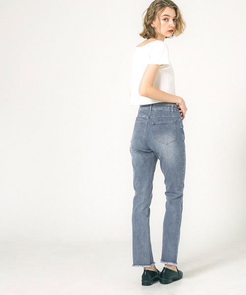 coca（coca）（コカ）の「＼新色登場／グッド デニムパンツ（デニムパンツ・レディース・ブルー/ブラック/ダークブルー/ライトブルー・S/M/L）」の7枚目の写真