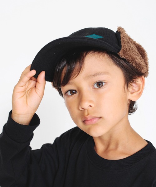 BRANSHES(ブランシェス)の「フライトキャップ(キャップ・キッズ・ベージュ/ブラック・L/M)」の3枚目の写真