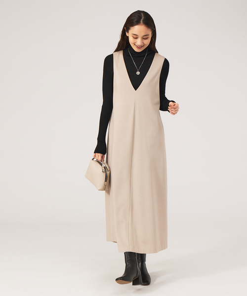 qualite（カリテ）の「シームレスタートルニット（ニット/セーター・レディース・ホワイト/ブラック/オレンジ/チャコールグレー・フリー）」の9枚目の写真