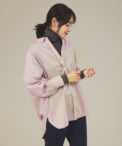 qualite（カリテ）の「シームレスタートルニット（ニット/セーター・レディース・ホワイト/ブラック/オレンジ/チャコールグレー・フリー）」の11枚目の写真