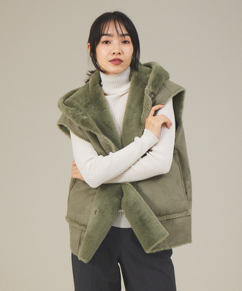 qualite（カリテ）の「シームレスタートルニット（ニット/セーター・レディース・ホワイト/ブラック/オレンジ/チャコールグレー・フリー）」の13枚目の写真