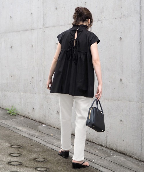 LAULEN（ローレン）の「HW Tapered denim/ハイウエストテーパードデニム（デニムパンツ・レディース・ホワイト・MEDIUM/SMALL）」の7枚目の写真