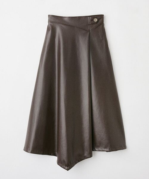 LOVELESS（ラブレス）の「アシンメトリーフェイクレザースカート（スカート・レディース・ブラック/ブラウン系その他5・36/34）」の10枚目の写真