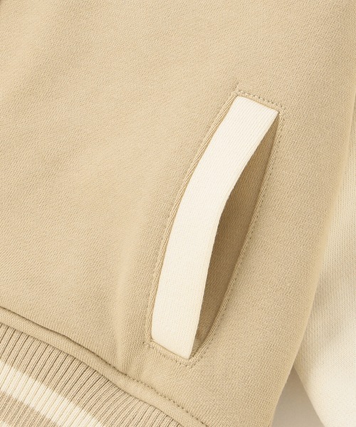 X-girl Stages(エックスガールステージス)の「スタジャン(スタジャン・キッズ・ネイビー/ベージュ・140cm/130cm/90cm/110cm/120cm/100cm)」の8枚目の写真