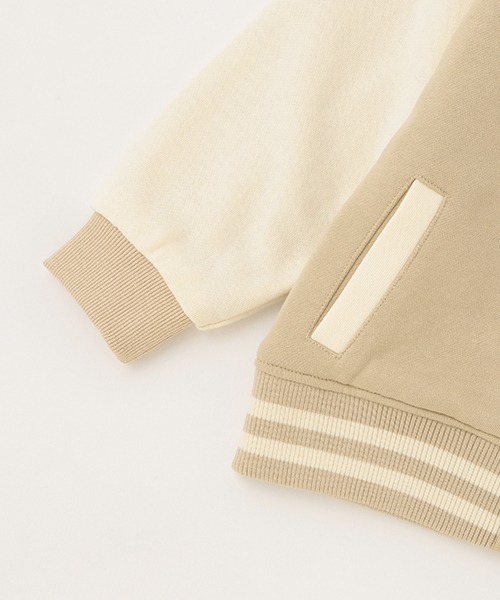 X-girl Stages(エックスガールステージス)の「スタジャン(スタジャン・キッズ・ネイビー/ベージュ・140cm/130cm/90cm/110cm/120cm/100cm)」の9枚目の写真