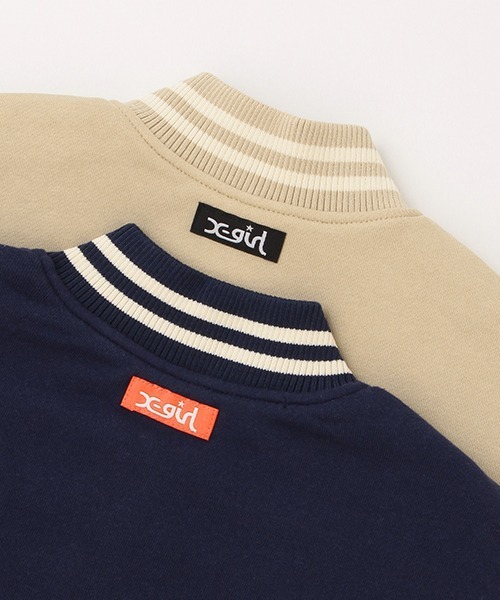 X-girl Stages(エックスガールステージス)の「スタジャン(スタジャン・キッズ・ネイビー/ベージュ・140cm/130cm/90cm/110cm/120cm/100cm)」の10枚目の写真