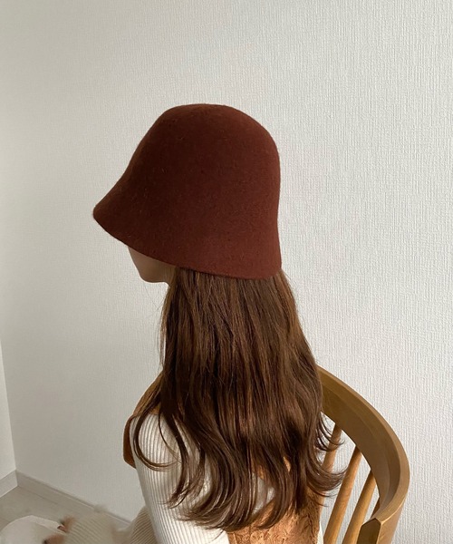 callautia（カラウティア）の「フェルトバケットハット（ハット・レディース・グレイッシュベージュ/ブラウン/グレー/ライトブラウン/ブラック・FREE）」の14枚目の写真