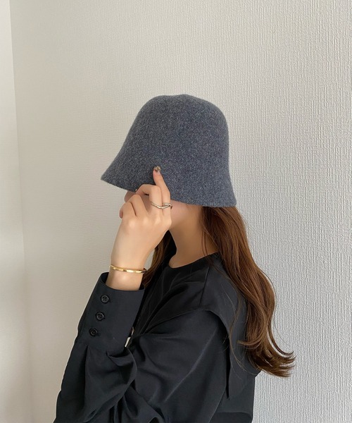 callautia（カラウティア）の「フェルトバケットハット（ハット・レディース・グレイッシュベージュ/ブラウン/グレー/ライトブラウン/ブラック・FREE）」の12枚目の写真