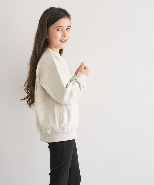 coca（coca）（コカ）の「キッズ 親子お揃い裏起毛カレッジスウェット（スウェット・キッズ・チャコールグレー/ネイビー/グレー/アイボリー/グリーン/ライトグレー/ブルー/オートミール・100/110/120/130/140/150）」の19枚目の写真