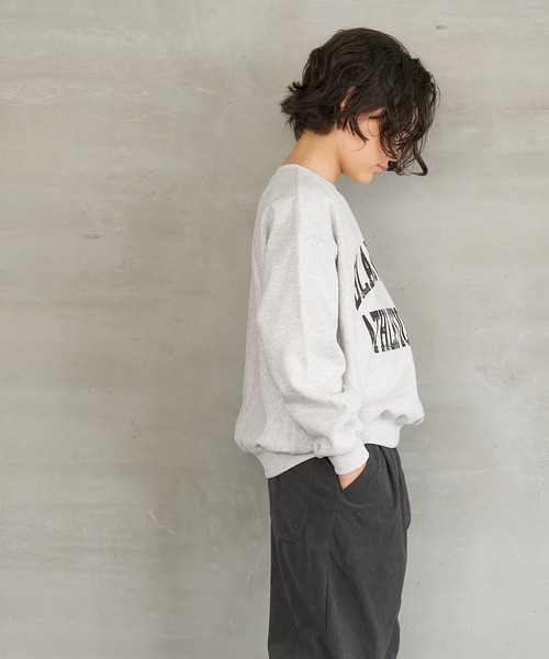 coca（coca）（コカ）の「キッズ 親子お揃い裏起毛カレッジスウェット（スウェット・キッズ・チャコールグレー/ネイビー/グレー/アイボリー/グリーン/ライトグレー/ブルー/オートミール・100/110/120/130/140/150）」の21枚目の写真