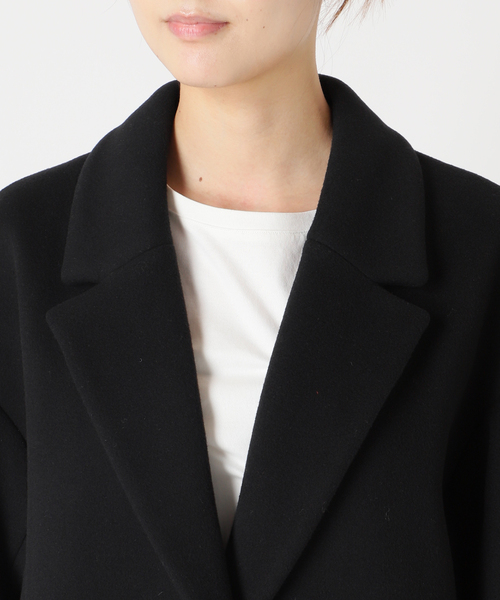 journal standard L'essage（ジャーナルスタンダードレサージュ）の「SUPER140S オーバーコート（チェスターコート・レディース・チャコールグレー/ブラック・38/36）」の13枚目の写真