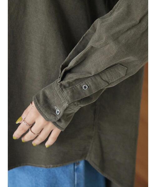 CRAFT STANDARD BOUTIQUE(クラフトスタンダードブティック)の「コーデュロイバンドカラーシャツ(シャツ/ブラウス・レディース・グレイッシュベージュ/カーキ/マスタード・M/L)」の16枚目の写真