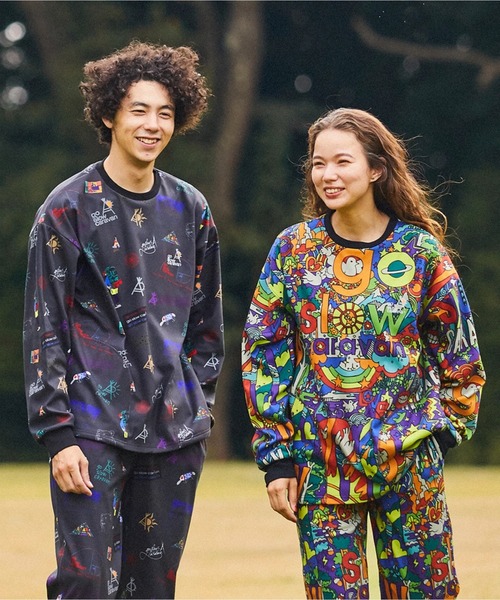 go slow caravan（ゴースローキャラバン）の「寝るまで気持ちいい 総柄