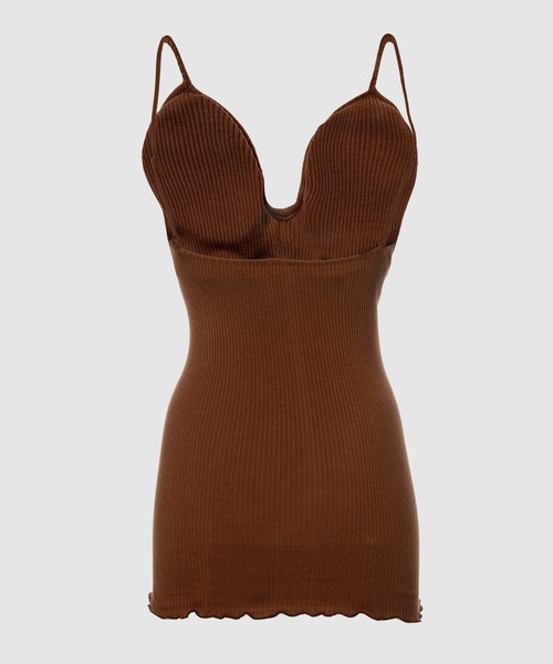 HAKUJI（ハクジ）の「Supima silk bra camisole（キャミソール・レディース・ブラウン/ブラック/ライトイエロー・ONE SIZE）」の7枚目の写真