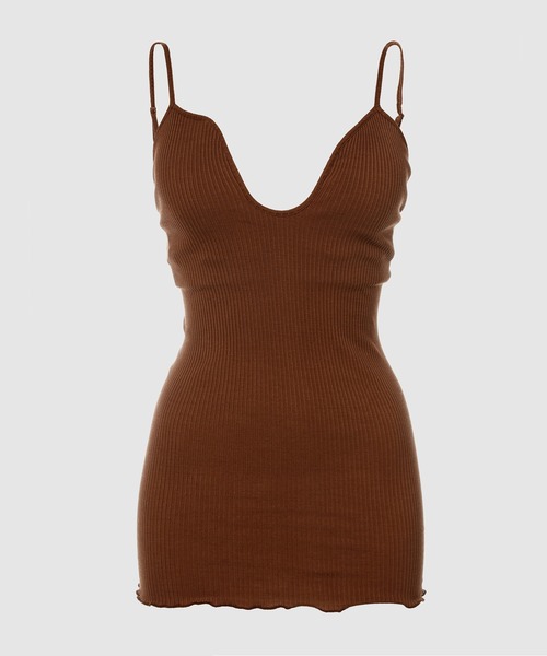 HAKUJI（ハクジ）の「Supima silk bra camisole（キャミソール・レディース・ブラウン/ブラック/ライトイエロー・ONE SIZE）」の8枚目の写真