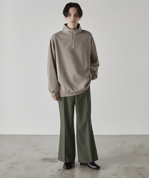 CLEL（クレイル）の「【CLEL】TR loose semi-flare pants / TRルーズセミフレアパンツ（スラックス・メンズ・ライトグレー/ブラック/オリーブ系・S/M/L）」の18枚目の写真