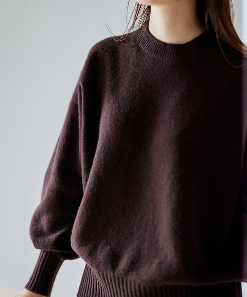 JOURNAL STANDARD（ジャーナルスタンダード）の「ウールカシミヤホールガーメントクループルオーバー（ニット/セーター・レディース・ホワイト/ブラック/ブラウン/ピンク・FREE）」の7枚目の写真