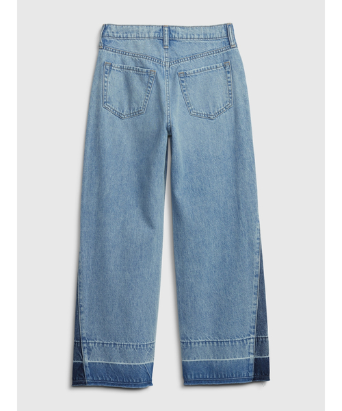 GAP(ギャップ)の「ウォッシュウェル ローストライド パッチワークデニム (キッズ)(デニムパンツ・キッズ・ライトインディゴブルー・8/6/10/16/12/14)」の2枚目の写真