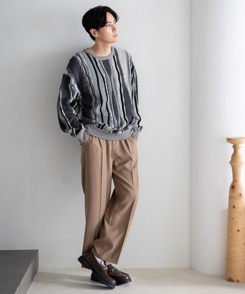 LAKOLE(ラコレ)の「ジャカード3Dニット / 184269(ニット/セーター・メンズ・ブラック/グリーン/グレー・LARGE/MEDIUM/X-LARGE)」の6枚目の写真