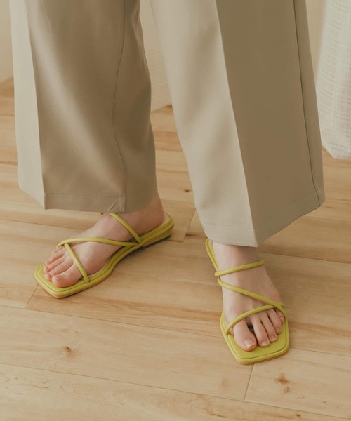 SENSE OF PLACE by URBAN RESEARCH（センスオブプレイスバイアーバンリサーチ）の「コードアシメサンダル（サンダル・レディース・イエロー/アイボリー/ブラック/シルバー・SMALL/MEDIUM/LARGE）」の14枚目の写真